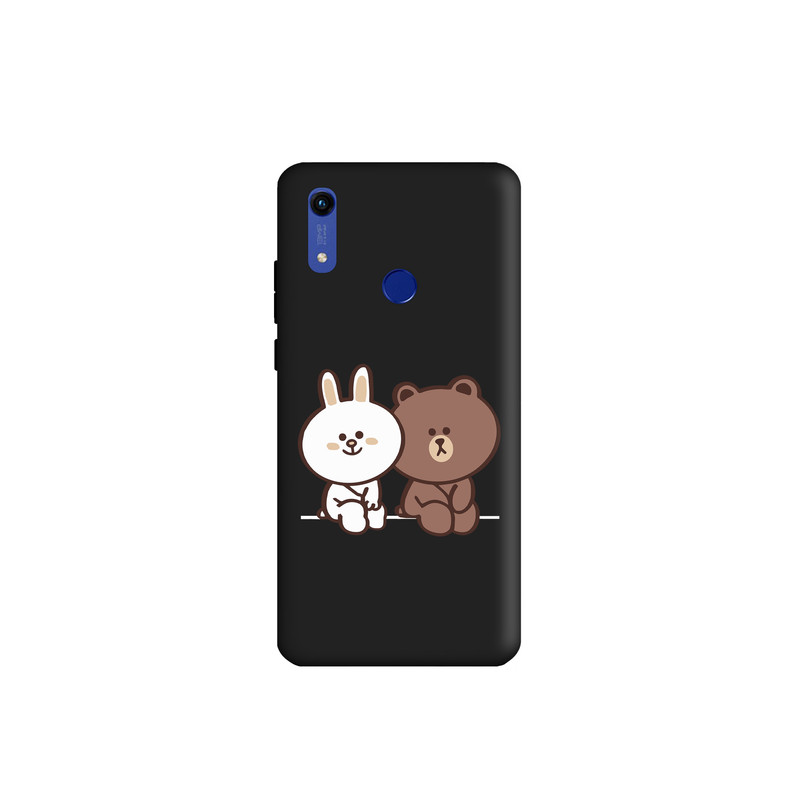 کاور طرح خرس و خرگوش لاین کد s2420 مناسب برای گوشی موبایل هوآوی آنر Y6 Prime 2019 / Y6 2019 / Y6S / 8A