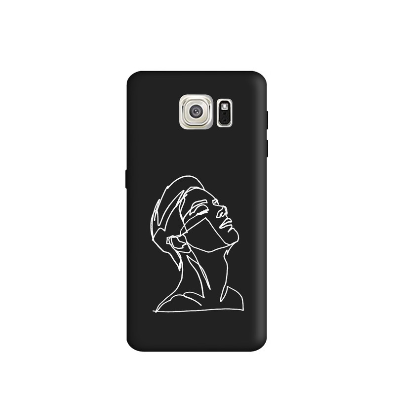 کاور طرح  چهره مینیمال پسرانه کد y5388 مناسب برای گوشی موبایل سامسونگ Galaxy S6