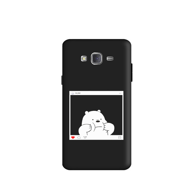 کاور طرح خرس کله فندقی کد u2842 مناسب برای گوشی موبایل سامسونگ Galaxy J3 2015 / J3 2016