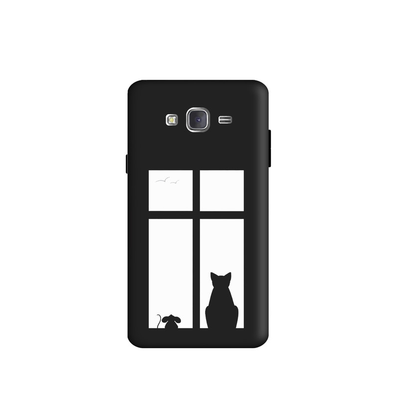 کاور طرح گربه مینیمال کد u2891 مناسب برای گوشی موبایل سامسونگ Galaxy J3 2015 / J3 2016