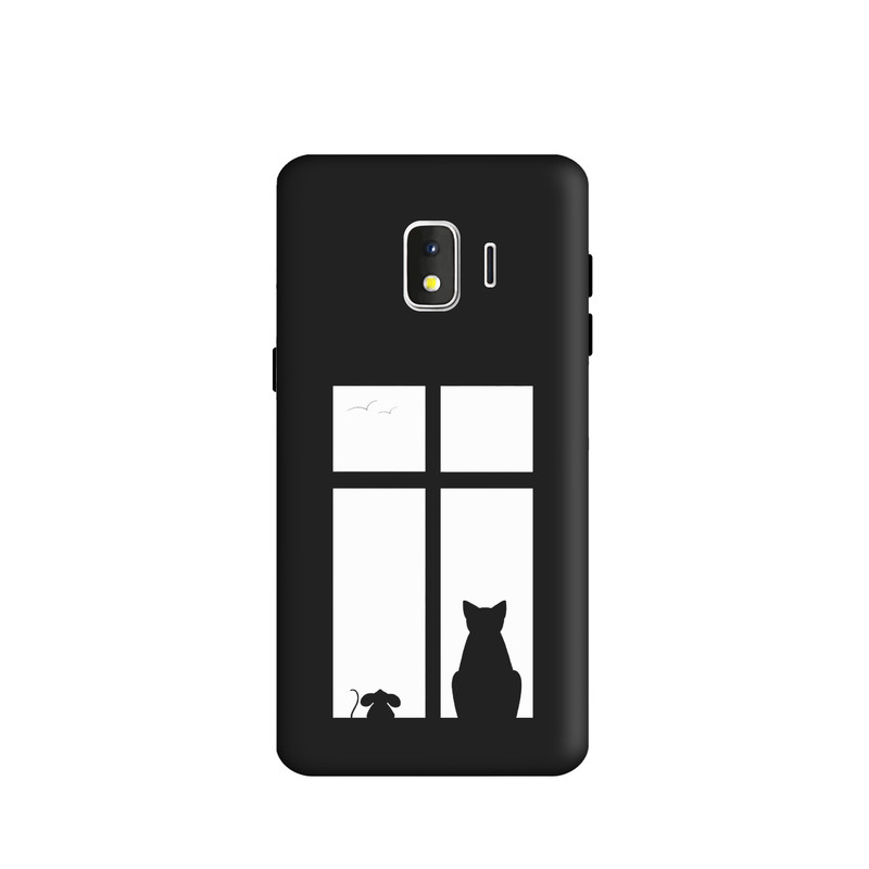 کاور طرح   گربه مینیمال  کد y2410 مناسب برای گوشی موبایل سامسونگ  Galaxy  j2core / j260