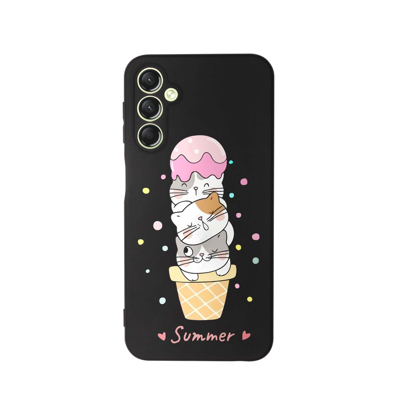 کاور طرح بستنی گربه ای کد s4046 مناسب برای گوشی موبایل سامسونگ Galaxy A34