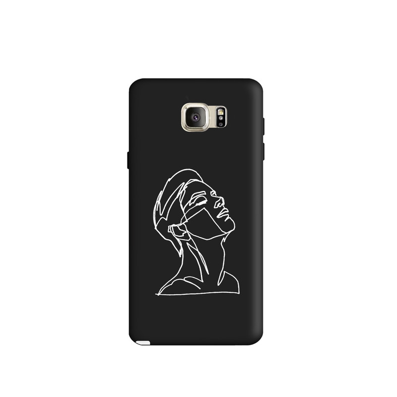 کاور طرح   چهره مینیمال پسرانه کد y4477 مناسب برای گوشی موبایل سامسونگ  Galaxy  note5