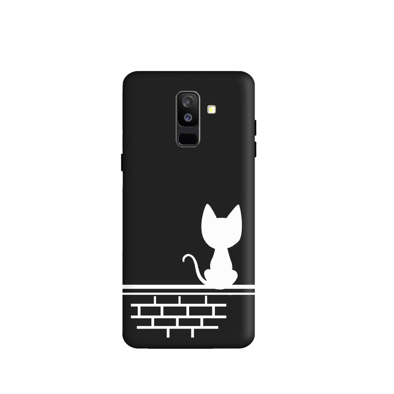 کاور طرح گربه مینیمال کد y691 مناسب برای گوشی موبایل سامسونگ Galaxy A6PLUS