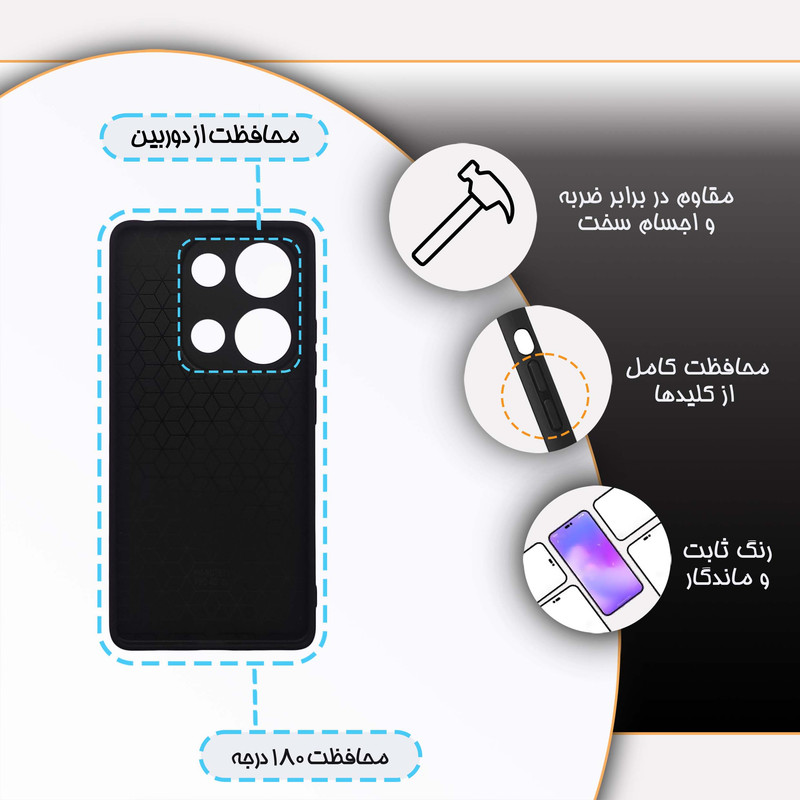 کاور گارد قاب کیس مدل دخترانه T مناسب برای گوشی موبایل شیائومی  Redmi Note 13 4G