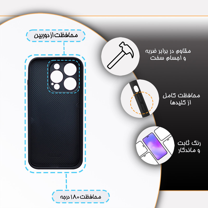 کاور گارد قاب کیس مدل دخترانه T مناسب برای گوشی موبایل اپل iPhone 15 Pro
