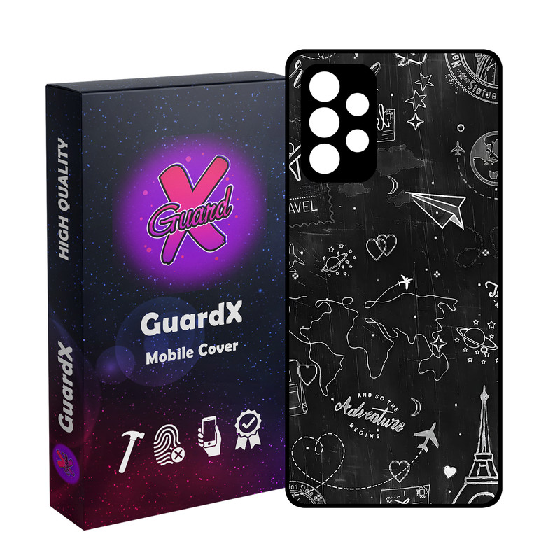 کاور گارد ایکس طرح سفر مدل  Glass10778 مناسب برای گوشی موبایل سامسونگ Galaxy A52/A52S