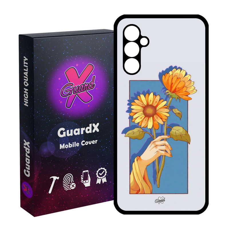کاور گارد ایکس طرح گل و دست مدل Glass10675 مناسب برای گوشی موبایل سامسونگ Galaxy A24/A24 4G/M34 5G