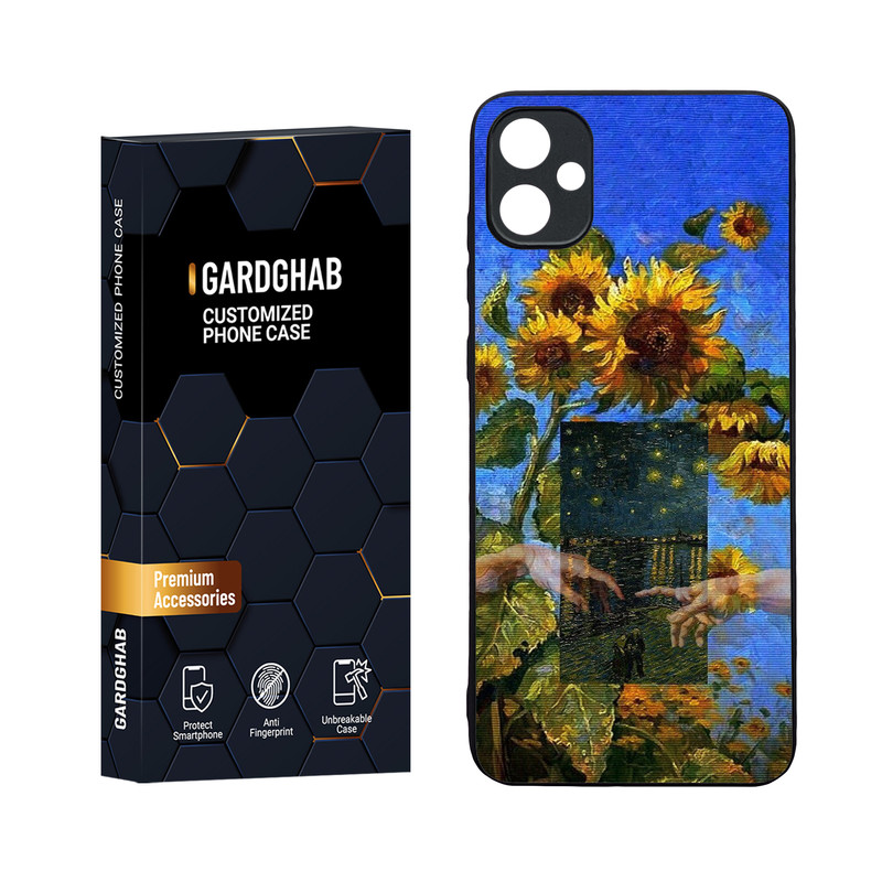 کاور گارد قاب مدل دورژله ای پشت گلس هنری مناسب برای گوشی موبایل سامسونگ Galaxy A05