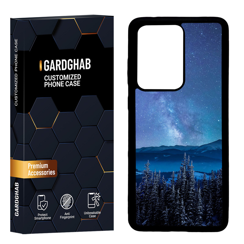کاور گارد قاب مدل دور ژله ای پشت گلس منظره و طبیعت مناسب برای گوشی موبایل سامسونگ  Galaxy S20 Ultra