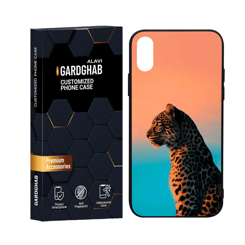 کاور گارد قاب علوی مدل دورژله پشت گلس حیوانات  مناسب برای گوشی موبایل اپل iPhone X / XS