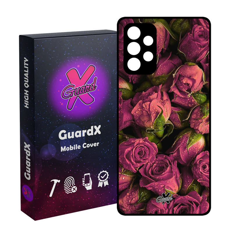 کاور گارد ایکس طرح Flower مدل Glass10006 مناسب برای گوشی موبایل سامسونگ Galaxy A52s