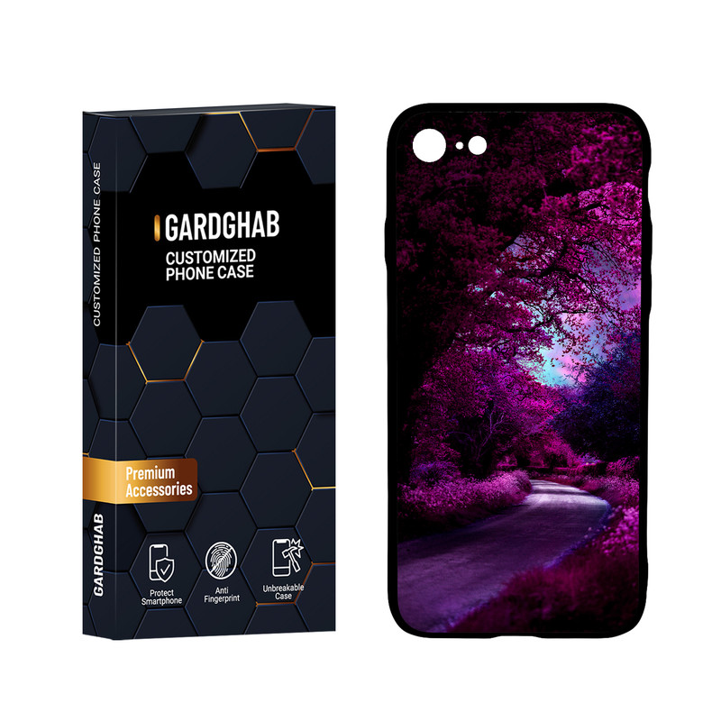 کاور گارد قاب مدل پشت گلس طبیعت مناسب برای گوشی موبایل اپل iPhone 7 / 8 / SE 2020 / SE 2022