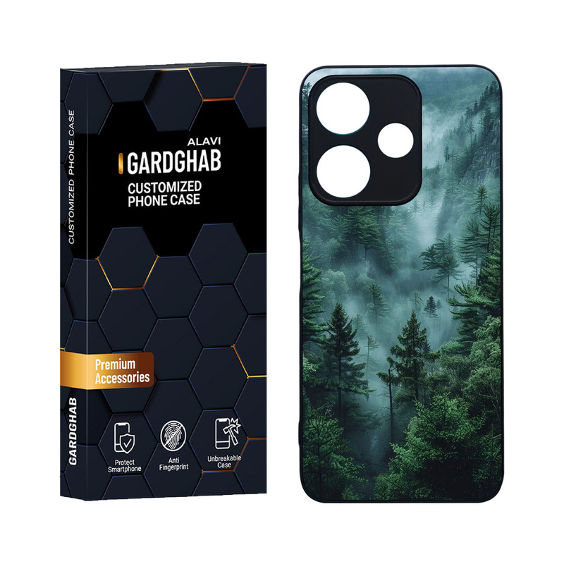 کاور گارد قاب علوی مدل دورژله ای منظره و طبیعت مناسب برای گوشی موبایل شیائومی Redmi 13 4G / 5G