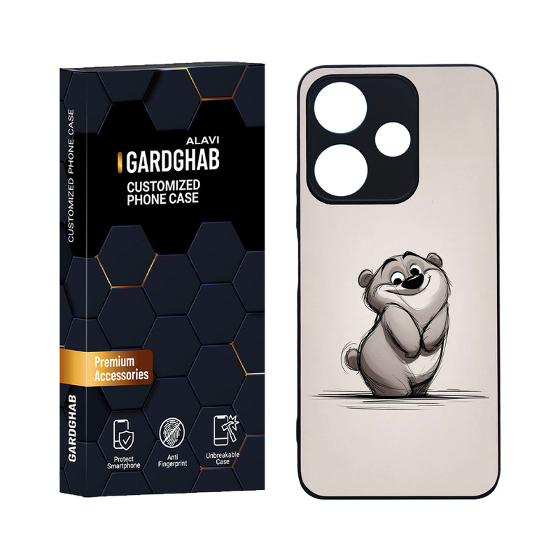 کاور گارد قاب علوی مدل دورژله ای کارتنی و انیمه مناسب برای گوشی موبایل شیائومی Redmi 13 4G / 5G