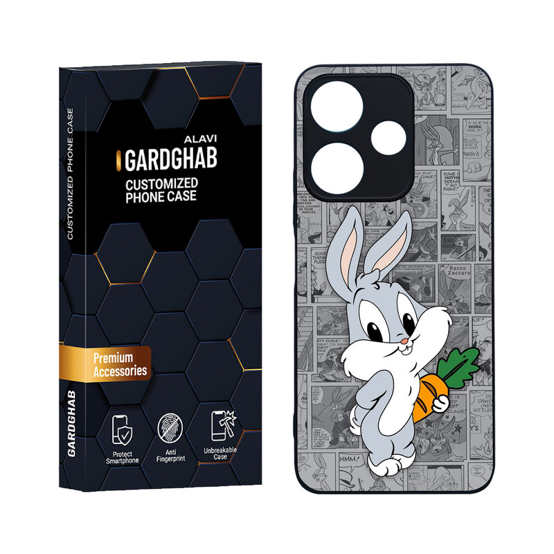 کاور گارد قاب علوی مدل دورژله ای کارتنی و انیمه مناسب برای گوشی موبایل شیائومی Redmi 13 4G / 5G