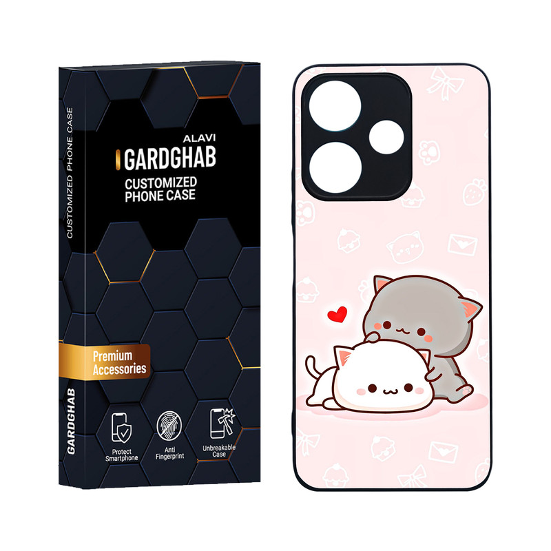 کاور گارد قاب علوی مدل دورژله ای عاشقانه مناسب برای گوشی موبایل شیائومی Redmi 13 4G / 5G