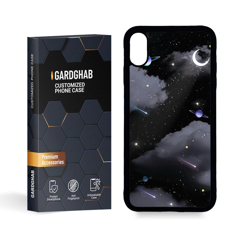 کاور گارد قاب مدل پشت گلس هنری مناسب برای گوشی موبایل اپل iPhone Xs MAX